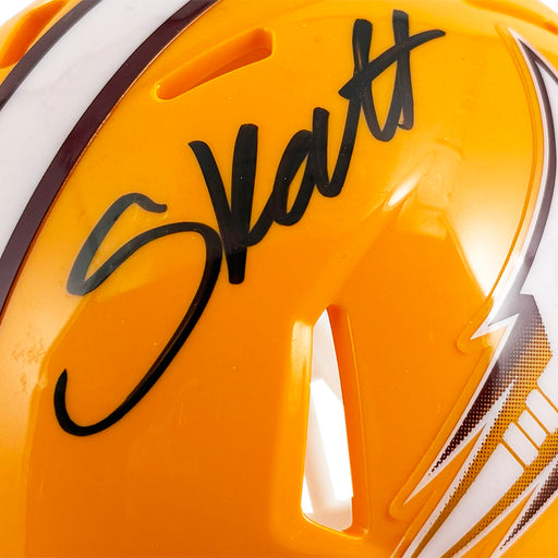 Cameron Skattebo Signed Arizona State Sun Devils Gold Speed Mini Football Helmet (BECKETT)