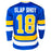 Slapshot Movie Signed Three Signature Old Time Hockey Inscription Blue Hockey Jersey (Beckett)