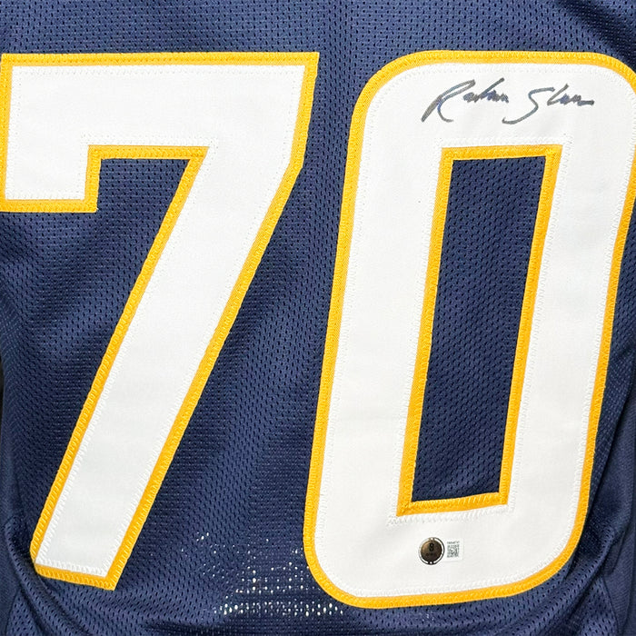Rashawn Slater Signed Los Angeles Navy Football Jersey (Beckett)