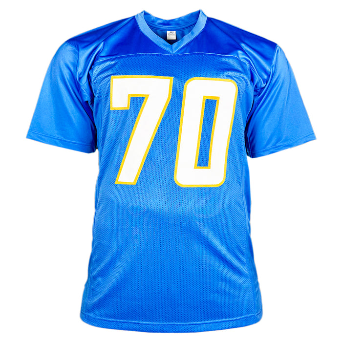 Rashawn Slater Signed Los Angeles Light Blue Football Jersey (Beckett)