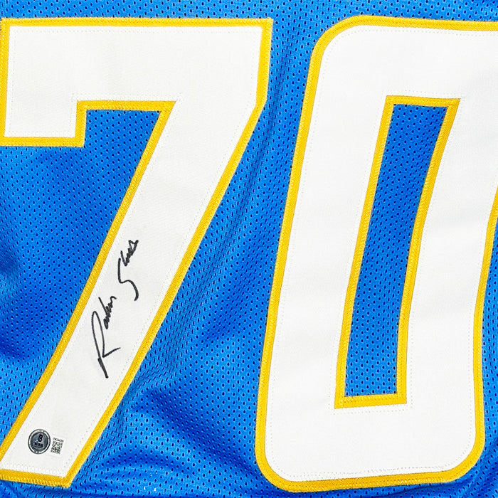 Rashawn Slater Signed Los Angeles Light Blue Football Jersey (Beckett)