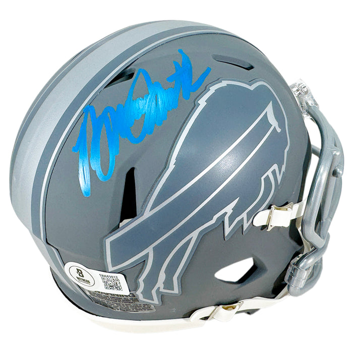 buffelo motorcycle helmet Bruce Smith Signed Buffalo Bills Slate Alternate Speed Mini Football H — RSA