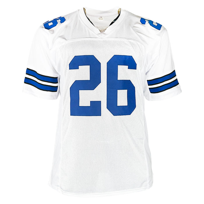 Kevin Smith Signed 3x SB Champ Inscription Dallas White Football Jersey (Beckett)