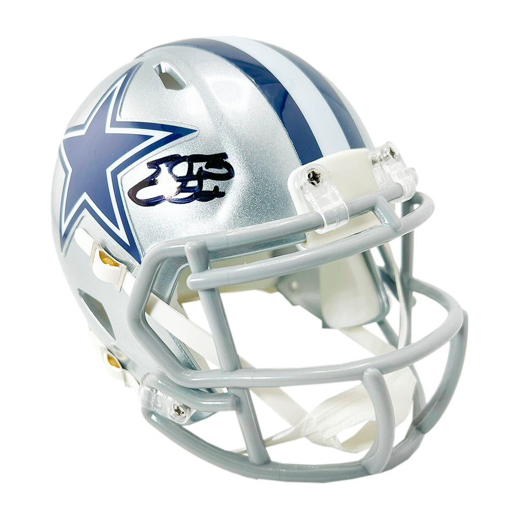 Emmitt Smith Signed Dallas Cowboys Speed Mini Football Helmet Black In — RSA