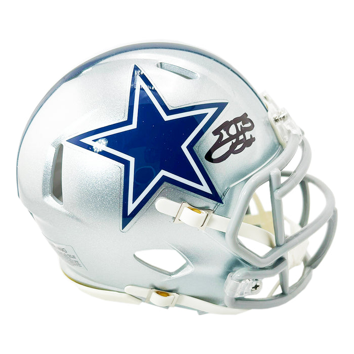 Emmitt Smith Signed Dallas Cowboys Speed Mini Football Helmet Black Ink (JSA)