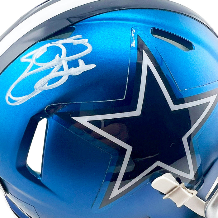 dallas cowboys motorcycle helmet Emmitt Smith Signed Dallas Cowboys Blaze Mini Football Helmet (Beckett — RSA