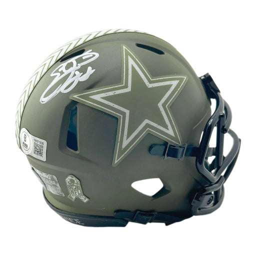 Emmitt Smith Signed Dallas Cowboys Salute to Service Mini Football Hel — RSA