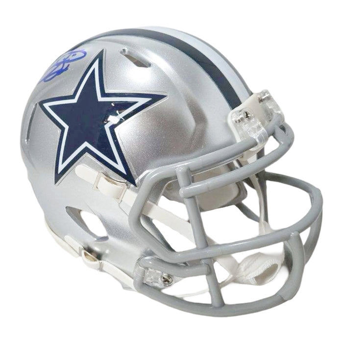 Emmitt Smith Signed Dallas Cowboys Speed Mini Football Helmet Blue Ink (JSA)