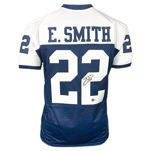 Emmitt Smith Signed Dallas Thanksgiving Football Jersey (Beckett)