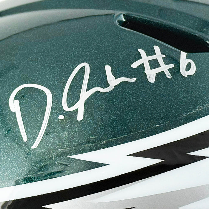 DeVonta Smith Signed Philadelphia Eagles Speed Full-Size Replica Football Helmet (Fanatics)