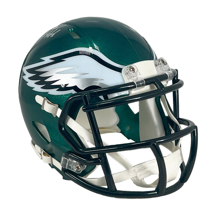 devonta smith helmet DeVonta Smith Signed Philadelphia Eagles Speed Mini Football Helmet (F — RSA