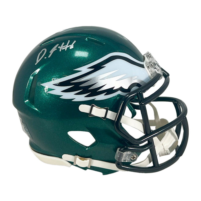 devonta smith autographed helmet Signed Philadelphia Eagles Speed Mini Football (F RSA It features eye Devonta Smith Signed Eagles Super
