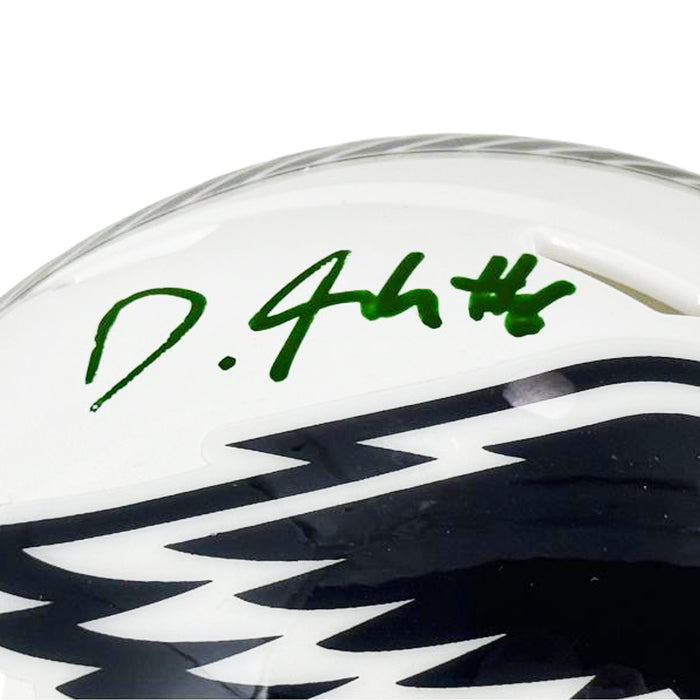 DeVonta Smith Signed Philadelphia Eagles Salute 2024 Mini Football Hel — RSA