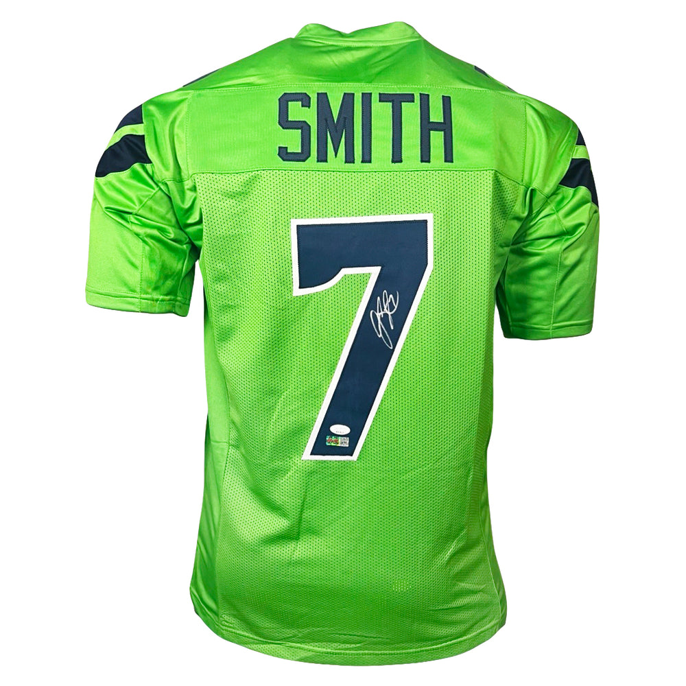 Geno Smith Signed Seattle Green Football Jersey (JSA)