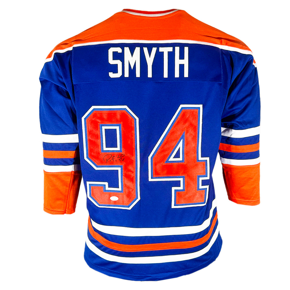 Ryan Smyth Signed Edmonton Blue Hockey Jersey (JSA)