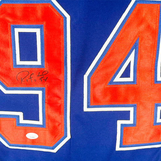 Ryan Smyth Signed Edmonton Blue Hockey Jersey (JSA)