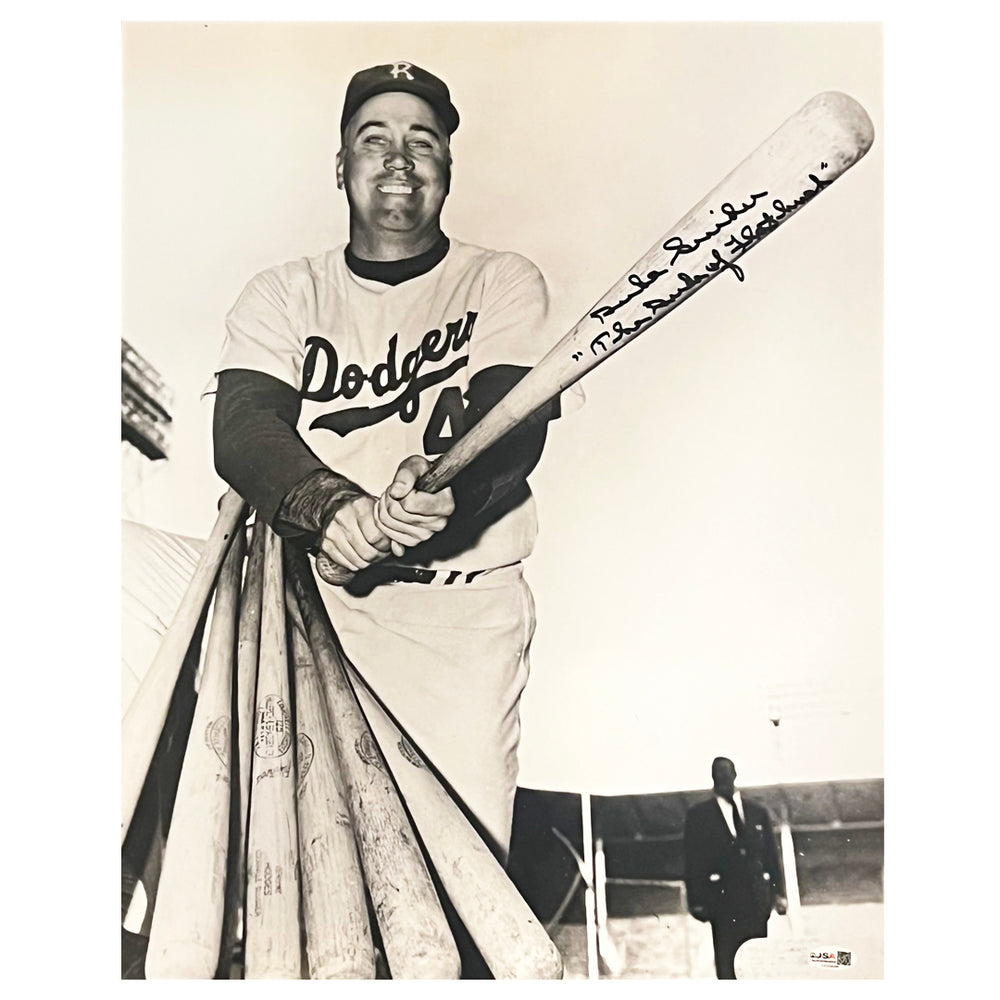 Duke Snider Signed The Duke of Flatbush Inscription Pose 1 Baseball 16x20 Photo (JSA)