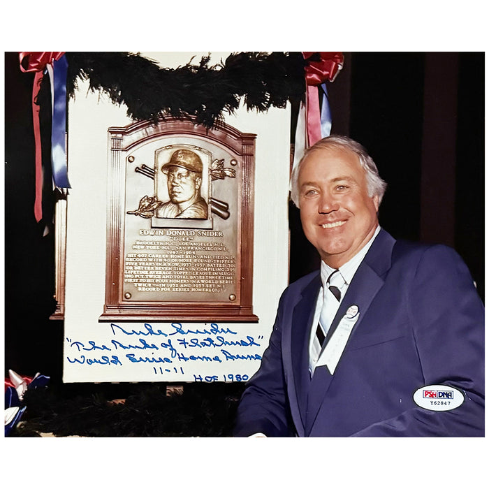 Duke Snider Signed The Duke of Flatbush, HOF 1980 Inscription Limited Edition 8x10 Photo (JSA)