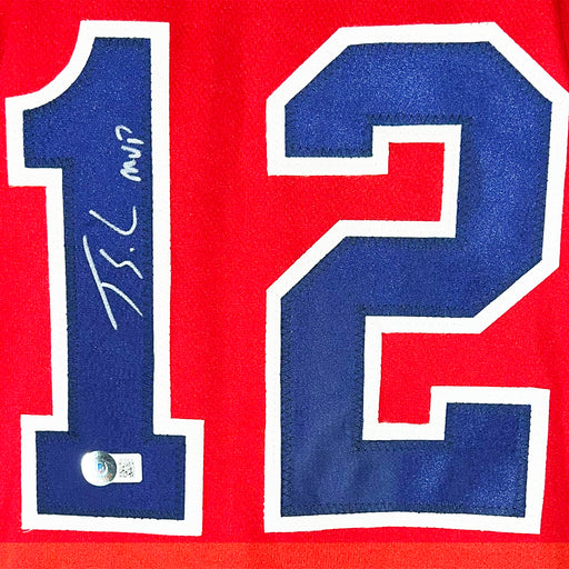 Jorge Soler Signed MVP Inscription Atlanta Red Baseball Jersey (Beckett)