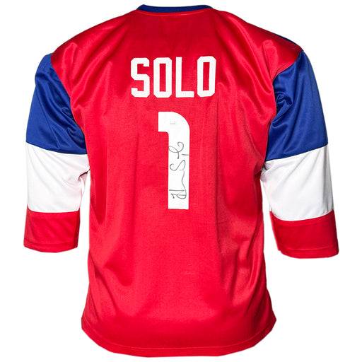 Hope Solo Autographed USA Red/White/Blue Soccer Jersey (JSA)