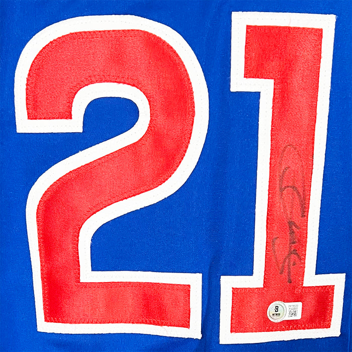 Sammy Sosa Signed Chicago Royal Blue Baseball Jersey (Beckett)