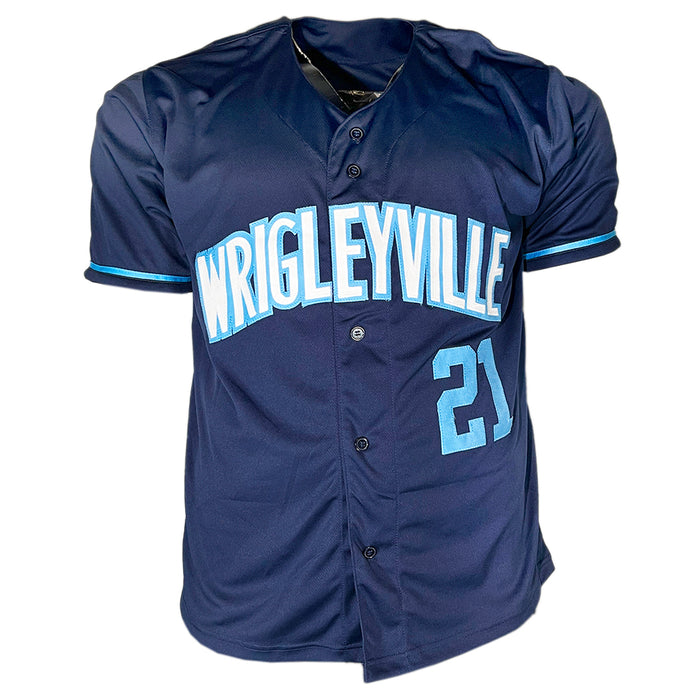 Sammy Sosa Signed Wrigleyville Navy Baseball Jersey (Beckett)