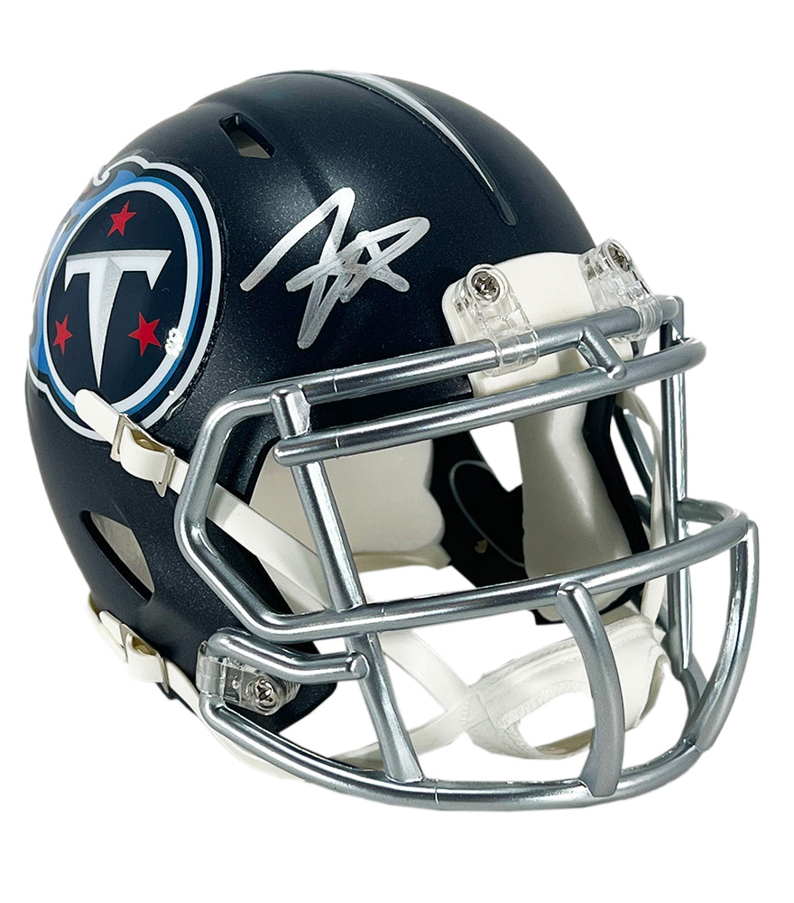 Tyjae Spears Signed Tennessee Titans Speed Mini Football Helmet (JSA)