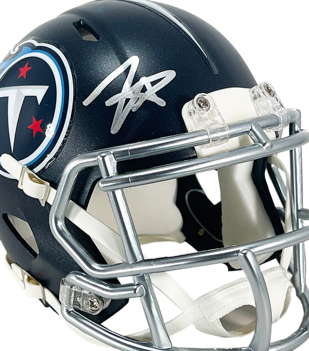 Tyjae Spears Signed Tennessee Titans Speed Mini Football Helmet (JSA)