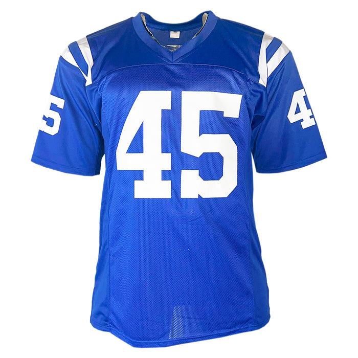 EJ Speed Signed Indianapolis Blue Football Jersey (Beckett)