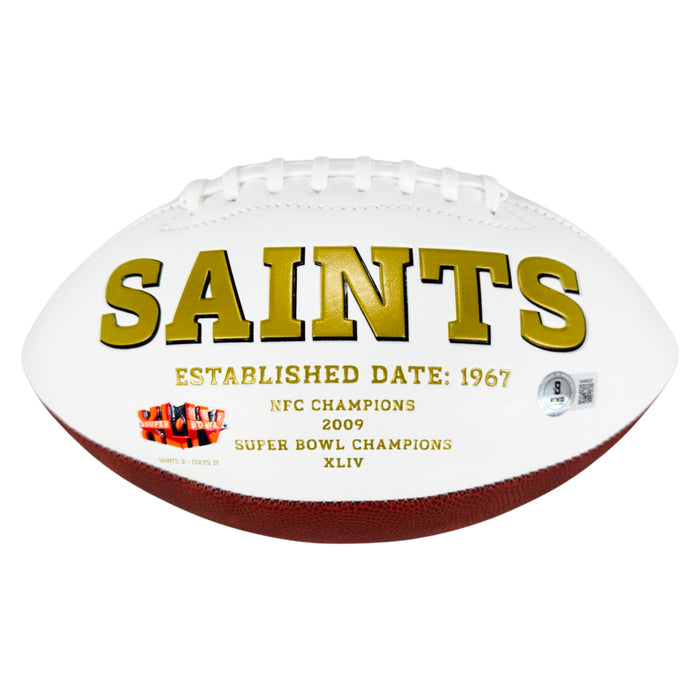 Darren Sproles Signed New Orleans Saints Official NFL Team Logo White Football (Beckett)