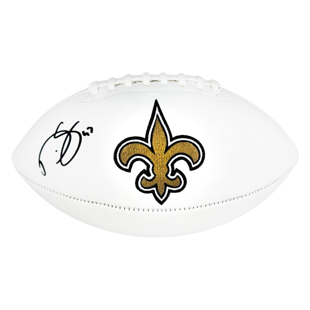 Darren Sproles Signed New Orleans Saints Official NFL Team Logo White Football (Beckett)
