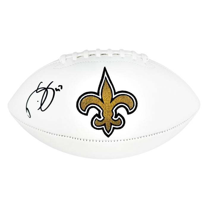 Darren Sproles Signed New Orleans Saints Official NFL Team Logo White Football (Beckett)