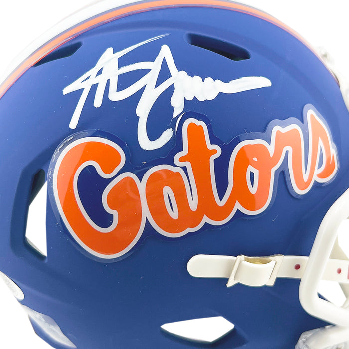 Steve Spurrier Signed Florida Gators Blue Speed Mini Football Helmet (JSA)