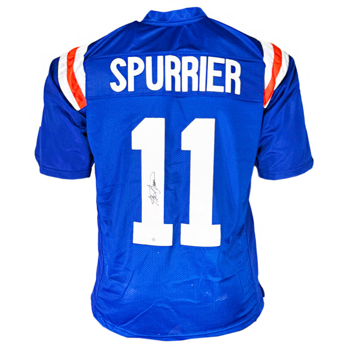 Steve Spurrier Signed Florida College Blue Football Jersey (JSA)