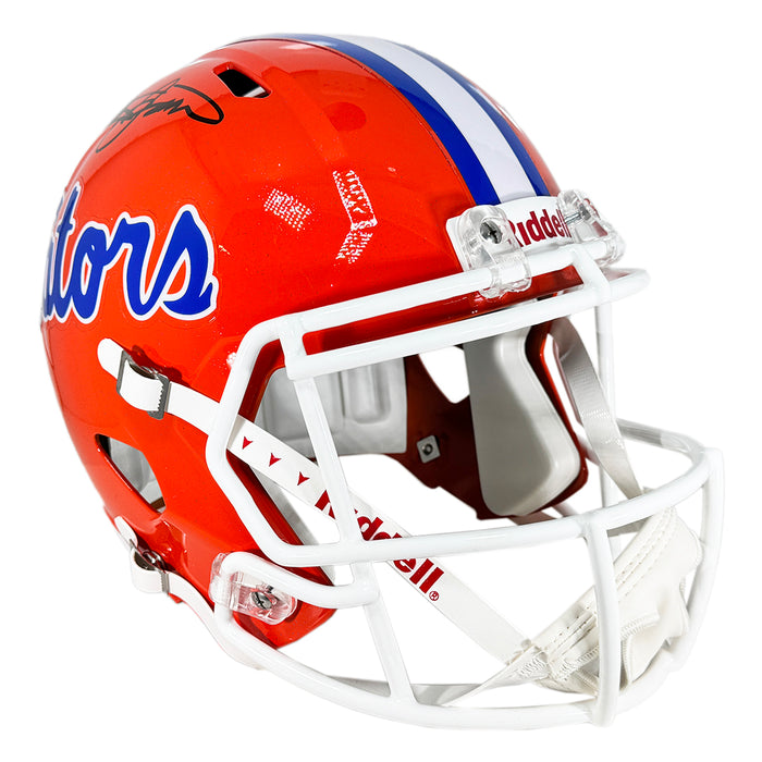 Steve Spurrier Signed Florida Gators Orange Speed Full-Size Replica Football Helmet (Beckett)