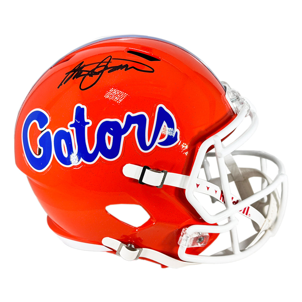 Steve Spurrier Signed Florida Gators Orange Speed Full-Size Replica Football Helmet (Beckett)