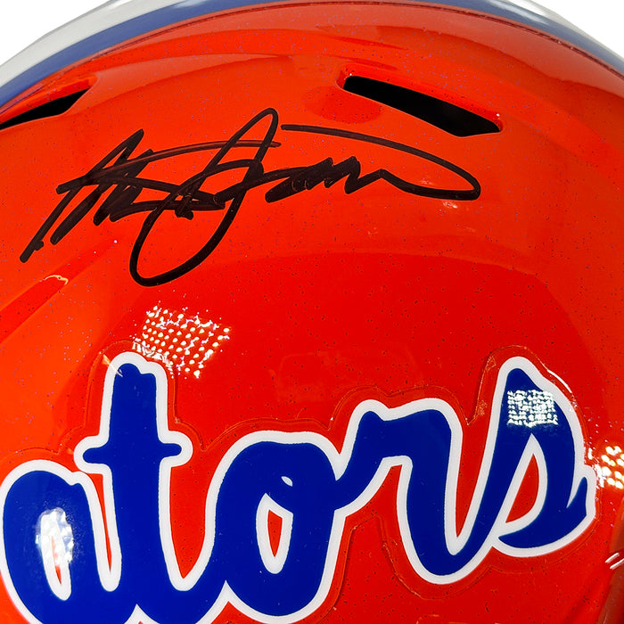 Steve Spurrier Signed Florida Gators Orange Speed Full-Size Replica Football Helmet (Beckett)