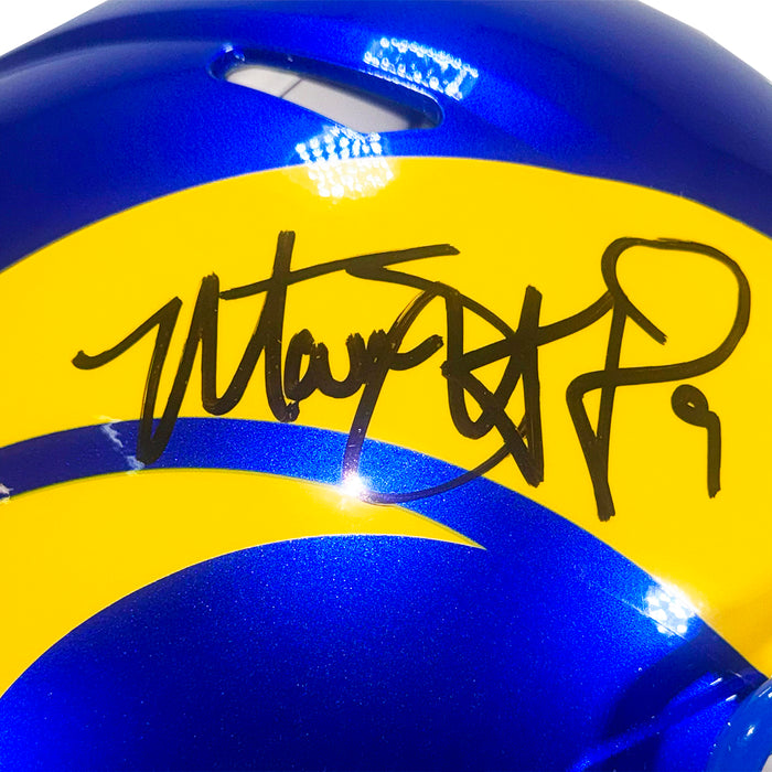 Matthew Stafford Signed Los Angeles Rams Speed Full-Size Replica Football Helmet (Beckett)