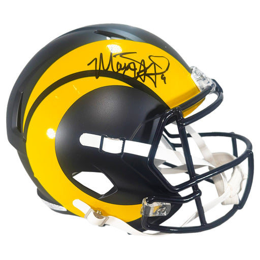 Matthew Stafford Signed Los Angeles Rams Rivalries Speed Full-Size Replica Football Helmet (Beckett)
