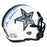 Roger Staubach Signed Dallas Cowboys Blue Ink Lunar Eclipse Mini Football Helmet (Beckett)