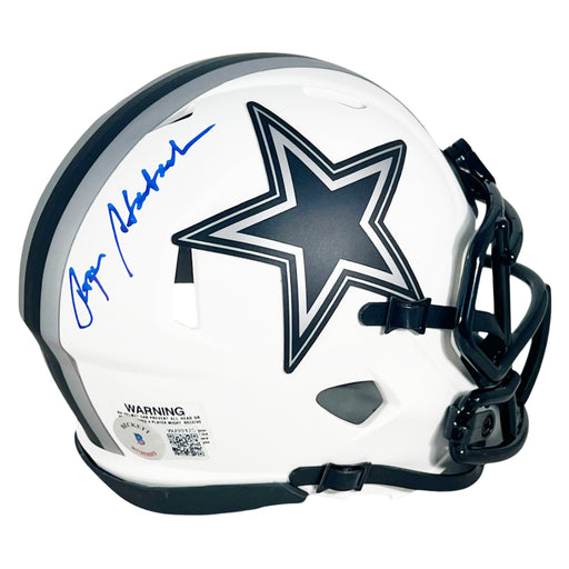 Roger Staubach Signed Dallas Cowboys Lunar Eclipse Mini Football Helmet (Beckett)
