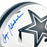 Roger Staubach Signed Dallas Cowboys Blue Ink Lunar Eclipse Mini Football Helmet (Beckett)