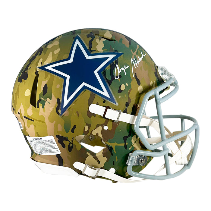 Roger Staubach Signed Dallas Cowboys Camo Authentic Speed Full-Size Football Helmet (Beckett)