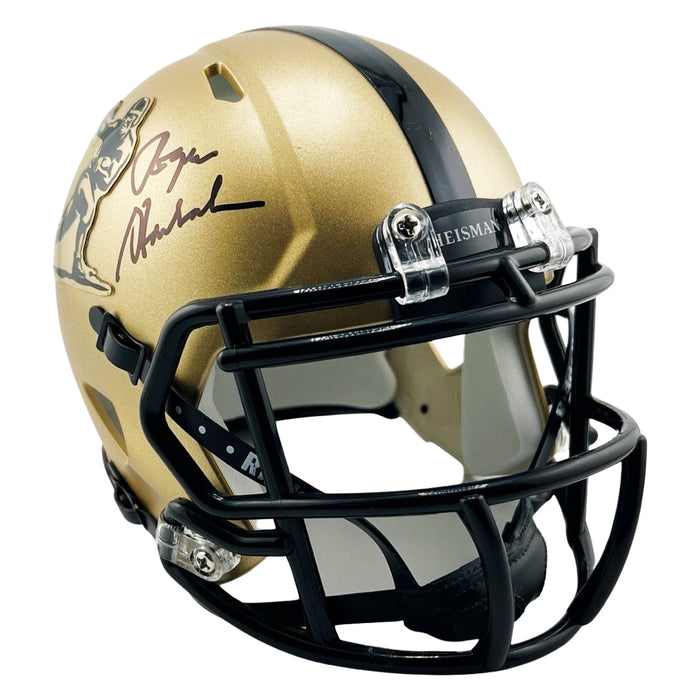 Roger Staubach Signed Heisman Logo Speed Mini Football Helmet (Beckett)
