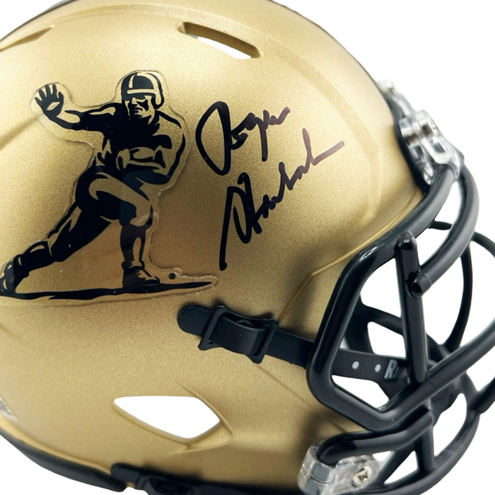 Roger Staubach Signed Heisman Logo Speed Mini Football Helmet (Beckett)
