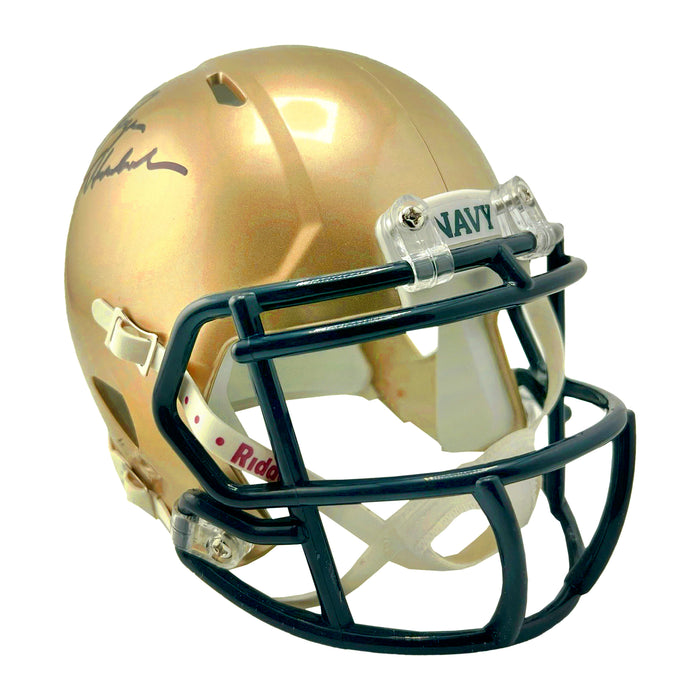 Roger Staubach Signed Navy Midshipmen Speed Mini Football Helmet (Beckett)