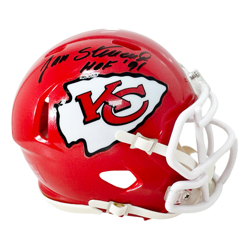 Jan Stenerud Signed HOF 91 Inscription Kansas City Chiefs Speed Mini Football Helmet (JSA)