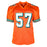 Dwight Stephenson Signed HOF 98 Inscription Miami Orange Football Jersey (JSA)