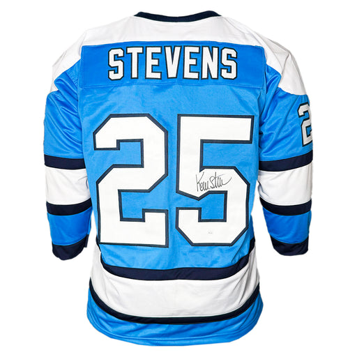 Kevin Stevens Signed Pittsburgh Light Blue Hockey Jersey (JSA)