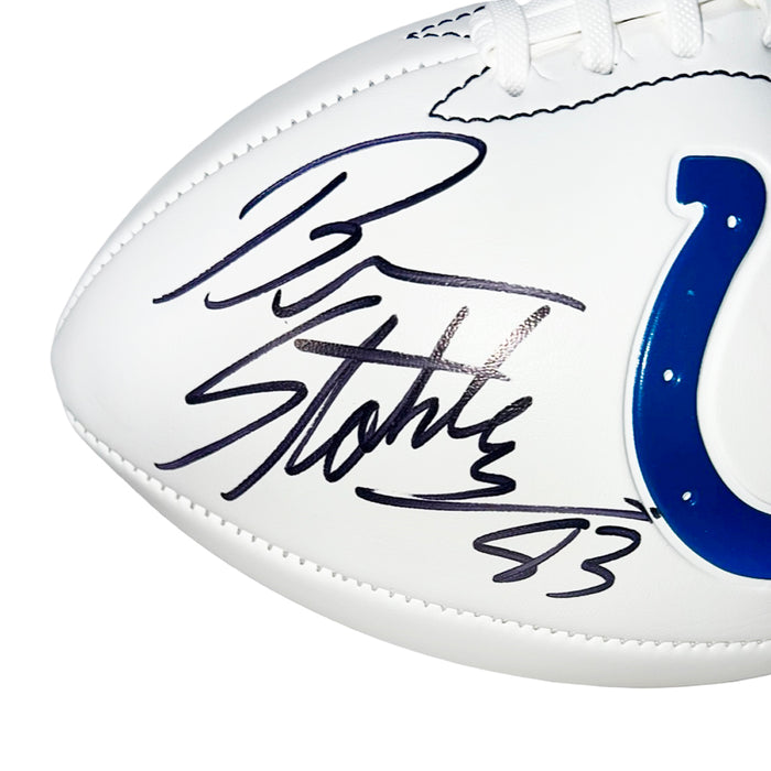 Brandon Stokley Signed Indianapolis Colts Official NFL Team Logo Football (Beckett)